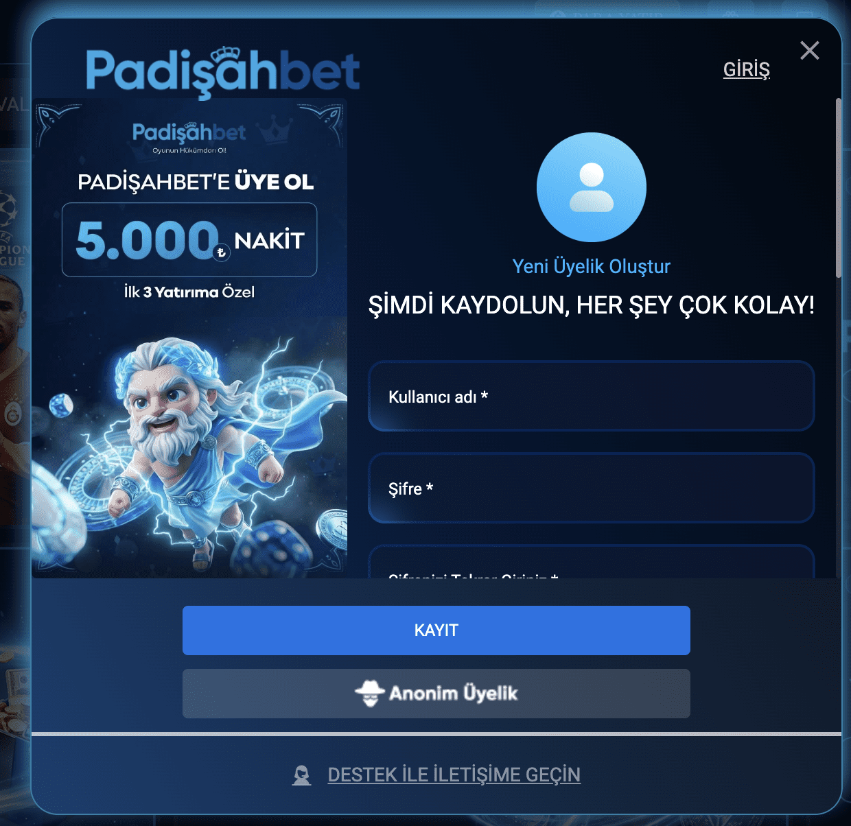 Padişahbet1012 Üyelik ve Kayıt İşlemleri